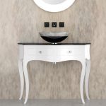 Floor standing bathroom furniture CANTO XL with FLARE Tech washbasin