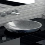 Wash Basin Semi Recessed Silver CIRCUS 43 FL