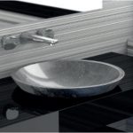 Wash Basin Semi Recessed Silver CIRCUS 50 FL