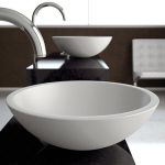 wash basin designs in hall corian white round Ø50 Glass Design Circus