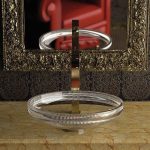 table top wash basin crystal round Glass Design Clivia Ø40