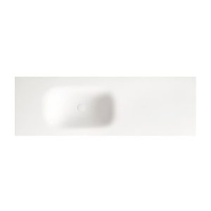 Large Rectangular Corian Inset Wash Basin White Mat 135x46 Space