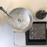 Countert top modern round wash basin Rho lux silver