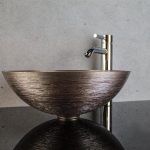 Bronze Counter Top Wash Basin Ø44 Glass Design Metropole Round 44