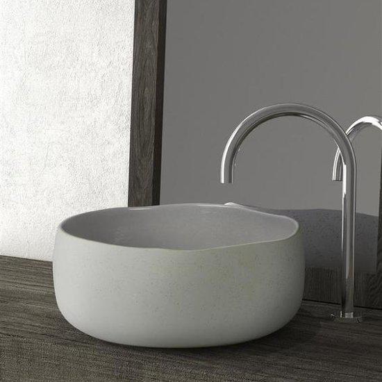 counter top wash basin round white modern italian GLass Design Mode Classic