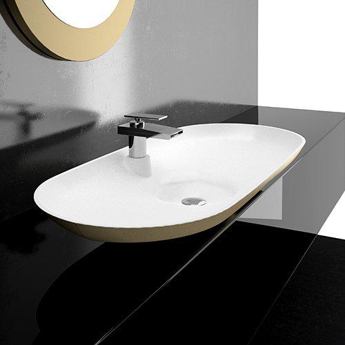 Glass Design Ala 80 Modern Italian Oval Countertop Basin 4 Colors