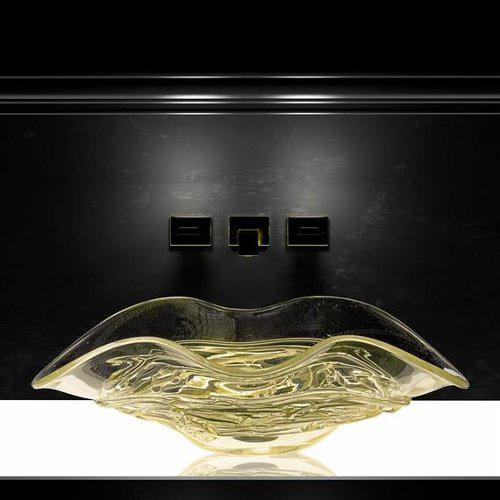 Glass Design Arte Luxury Italian Oval Countertop Wash Basin 65x42 cm