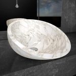 Air Calacatta marble countertop wash basin