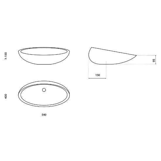 Countertop Washbasin Calacatta Kool Max Dimensions