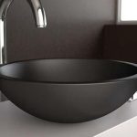 wash basin designs black corian round italian Ø43 Glass Design Circus