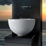 Glass Design Cocoon Materic Modern Round Countertop Basin Ø48,5