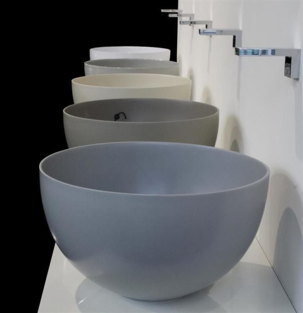 Cocoon Materic round countertop wash basins