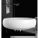 modern bathroom sink white round italian Glass Design Glo Ball Murano