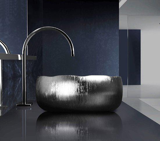 Mode Lux Silver Luxury modern round countertop basin