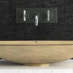 Open Gold Leaf rectangular countertop basin