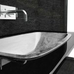 Italian Luxury Rectangular Inset Wash Basin 64×37 cm Glass Design Open Silver Leaf