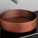 bathroom basin round copper counter-top Ø41 Glass Design Rho Vision Copper