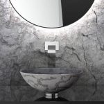 wash basin designs in hall luxury italian round Glass Design Luna Grey