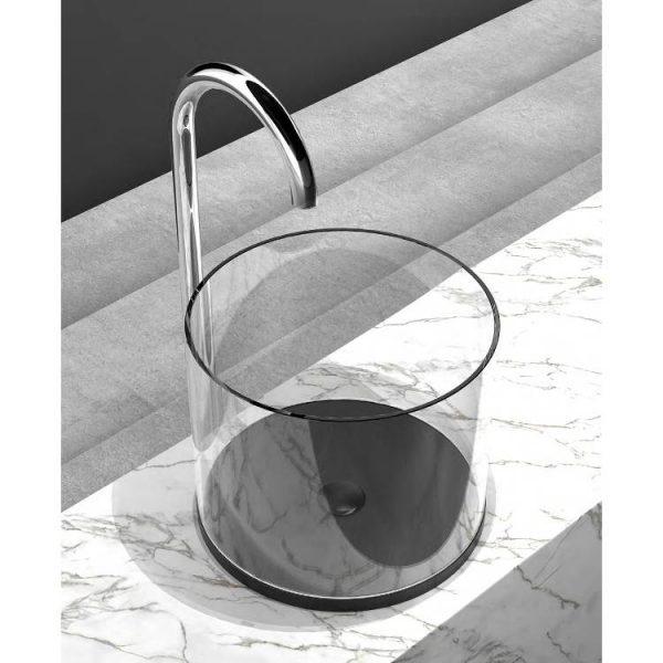 Glass Design Xtreme M Modern Italian Round Countertop Wash Basin Ø36,7