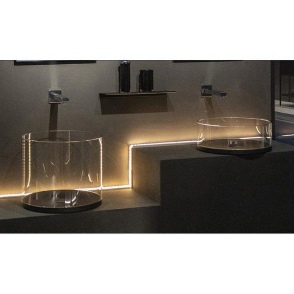 Luxury Italian Round Counter-Top Wash Basins Glass Design Xtreme