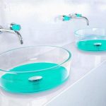 Drop Katino Turquoise round countertop washbasins