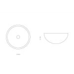 Flaretech 40 counter top wash basin by Italian Glass Design dimensions 400 * 150