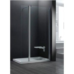 Karag Free 3 Wet Room Shower Screen and Return Panel with 6mm Clear Safety Glass 195H