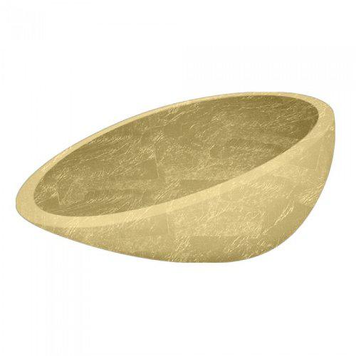 Air Gold Leaf modern glass oval countertop basin 50,5*33,8