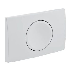 115.120.11.1 Geberit Delta 11 Gloss White Flush Plate for Concealed Cistern 1 Round Button