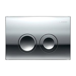 115.125.21.1 Delta 21 Geberit Gloss Chrome Dual Flush Plate for Concealed Cistern 2 Round Button
