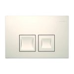 115.135.11.1 Delta 50 Geberit Whtie Flush Plate for Concealed Cistern 2 Square Button