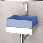 Gum Alice Blue Silicone rectangular countertop wash basin