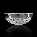 table top wash basin crystal luxury Glass Design Ice Round Ø43,5