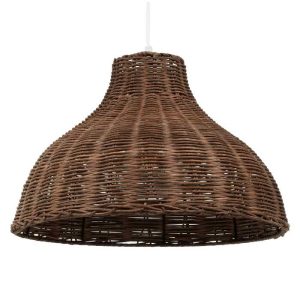 Rustic 1-Light Brown Bamboo Pendant Ceiling Light Ø40 00725 MAYOTTE