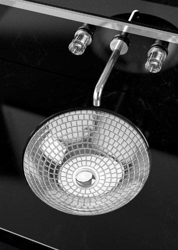 under counter wash basin Ø42 Glass Design Mosaic Anniversary Sotto Silver Lux
