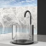 Italian luxury glass round countertop basin Xtreme M