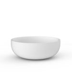 Italian luxury glass round countertop basin white mat Collina