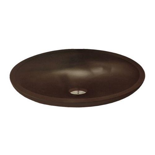Italian modern oval brown countertop basin Kool XL Moka 65x40
