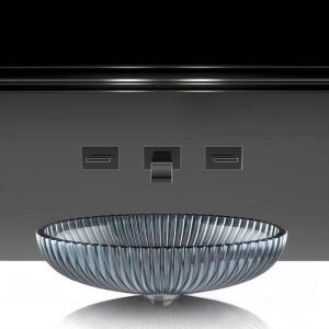 Glass Design Premium Silver Crystal Italian Countertop Wash Basin 53x35 cm