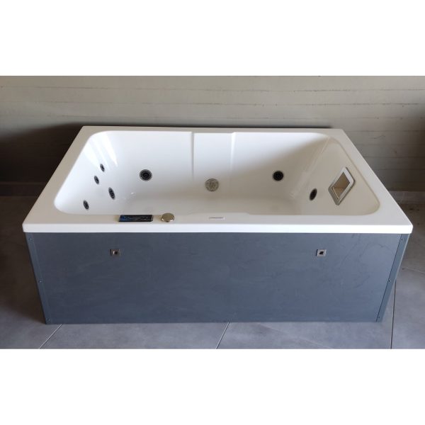 Letizia SPA Modern Whirlpool Double Ended 2-Person Outdoor Hot Tub 180x115