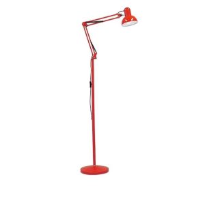 Decorative Modern Red Metal Floor Lamp with Adjustable Arm Ø15 01470 AUDREY