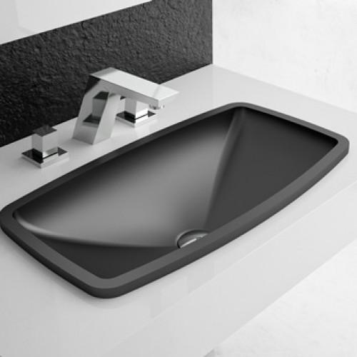Glass Design Kosta 2 Italian Modern Rectangular Inset Wash Basin 57x33 cm