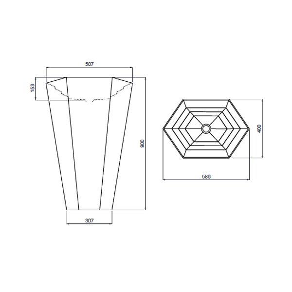 LAMBO freestanding washbasin dimensions