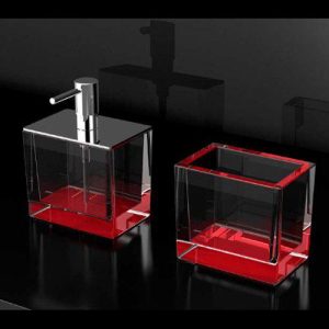 Glass Design Colori Modern Bathroom Accessories Dispenser & Tumbler