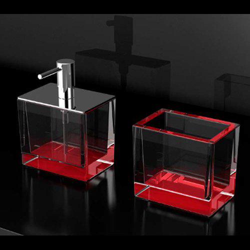 Glass Design Colori Modern Bathroom Accessories Dispenser & Tumbler in ...
