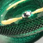 Luxury italian countertop wash basins smeraldo crystal round Scenic