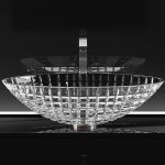 Luxury table top wash basin transparent crystal italian Luxor Oval Glass Design