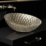 Luxury wash basin designs for dining room round italian Xeni Champagne Glass Design