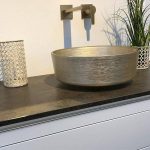 Luxury wash basin round countertop crystal platinum Metropole