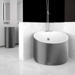 free standing bathtubs for small bathrooms luxury Glass Design Mini Dark Inox